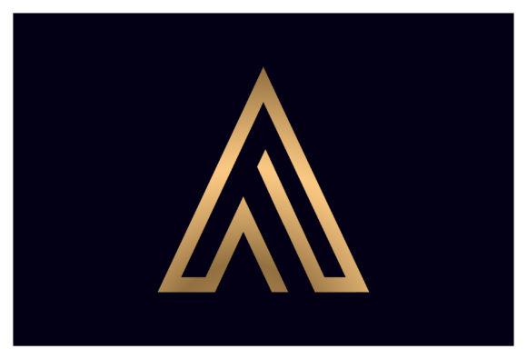 Download Elegant Golden Letter a Logo Icon - Golden Collection