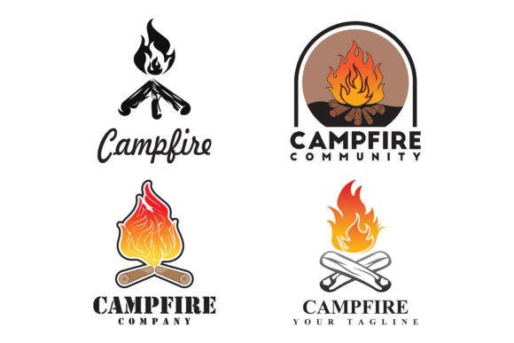 Download Bonfire Campfire Vintage Retro Logo - Vintage Collection