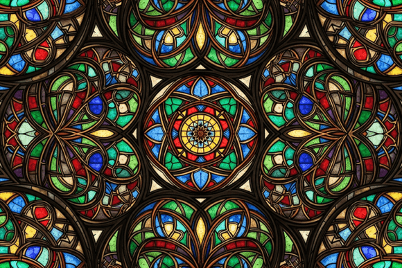 Download Stained Glass Mandala Mosaic Art - Mandala Collection
