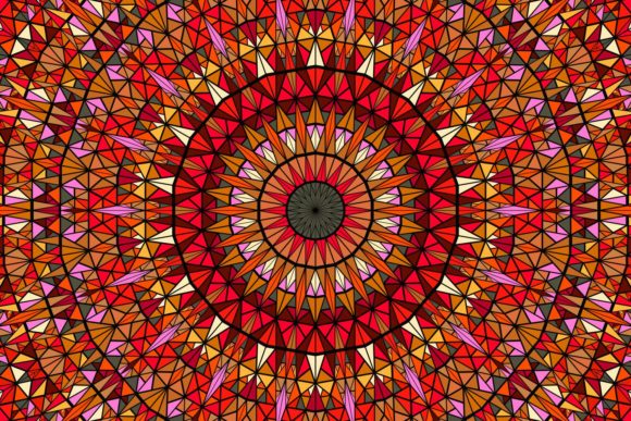 Download Round Triangle Mosaic Mandala Background - Mandala Collection