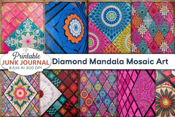 Download Diamond Mandala Mosaic Art Junk Journal - Mandala Collection
