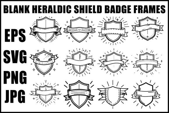 Download Black Heraldic Shield Sword SVG - Black Collection