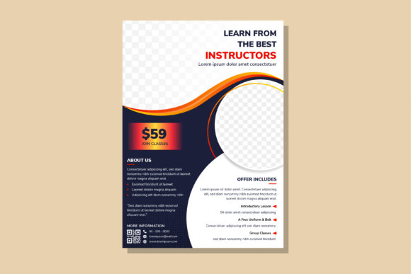 Download Instructor Vertical Flyer Black Circle - Black Collection