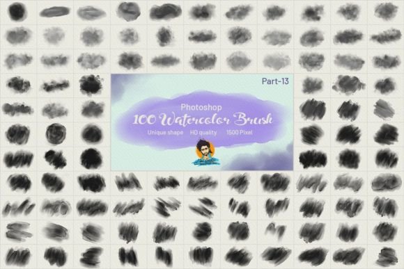 Download 100 Photoshop Watercolor Brush - Brush Collection