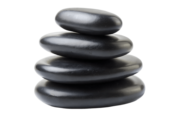 Download Stack of Smooth Black Stones Isolated - Black Collection