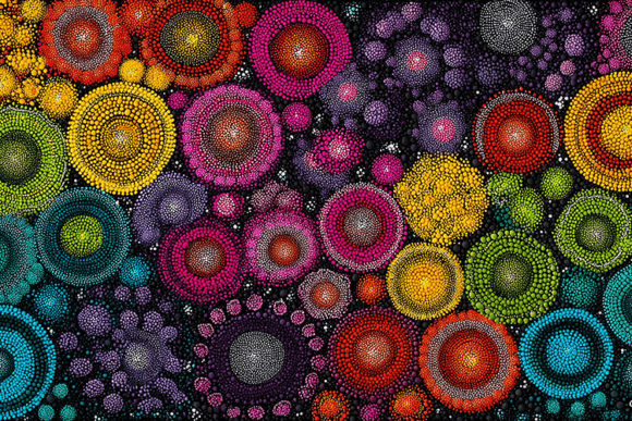 Download Colorful Dot Mandala Mosaic Pattern Art - Mandala Collection