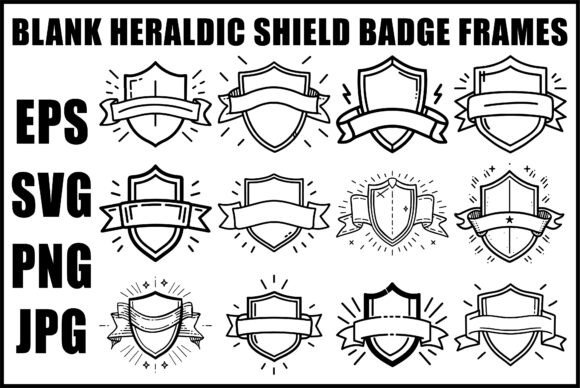 Download Black Heraldic Shield Sword SVG - Black Collection