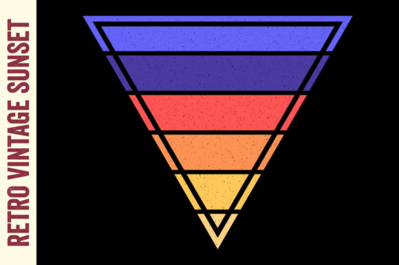 Download Vintage Sunset Retro Triangle Graphic - Vintage Collection