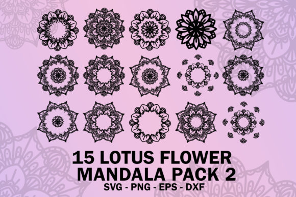Download Lotus Flower Mandala Pack 2 - Mandala Collection
