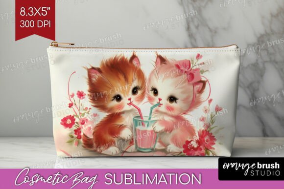 Download Vintage Valentine Cosmetic Bag PNG - Vintage Collection