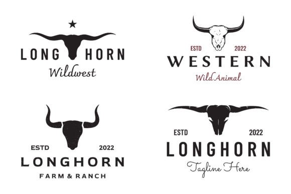 Download Bull Head Vintage Retro Logo Design. - Vintage Collection