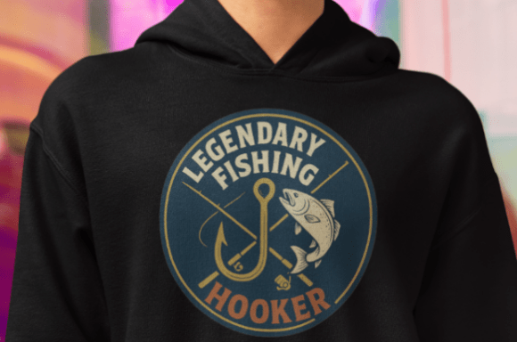 Download Legendary Fishing Hooker Vintage Badge - Vintage Collection