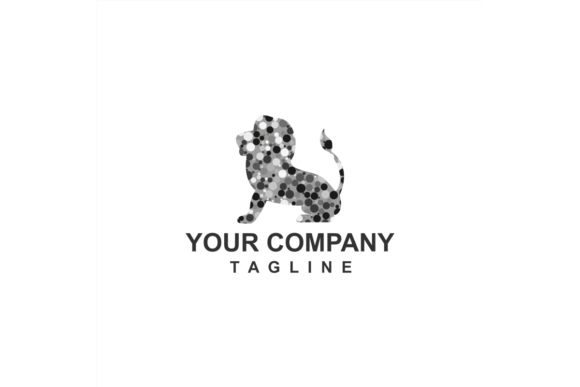 Download Digital Black Grey Dot Lion King Company - Black Collection